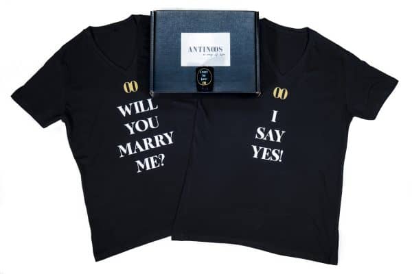 Love Box camisetas pedida de mano "Will you marry me?"