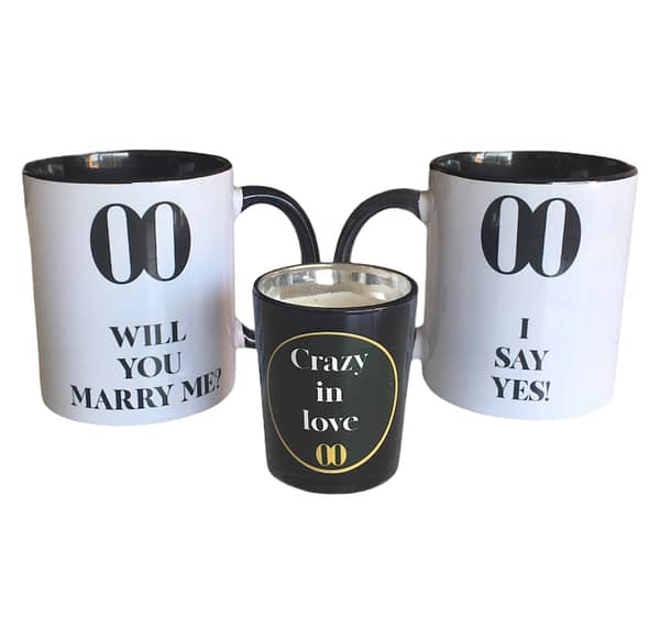 Love Box dúo tazas Pedida de mano "Will you marry me?"