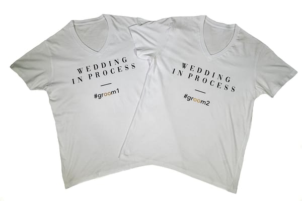 Love Box camisetas dúo "Wedding in process"